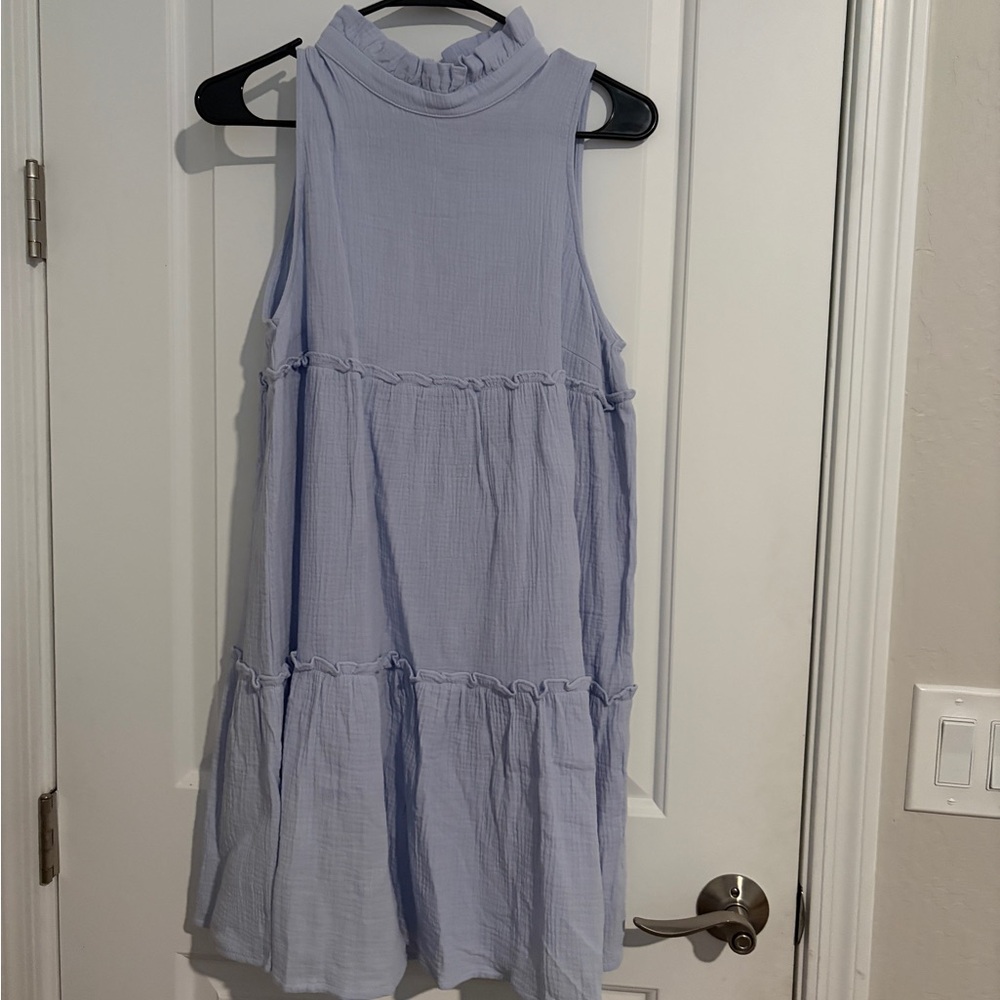 Pomander Place Tuckernuck Lightweight Gauze Morgan Dress in Blue Size M